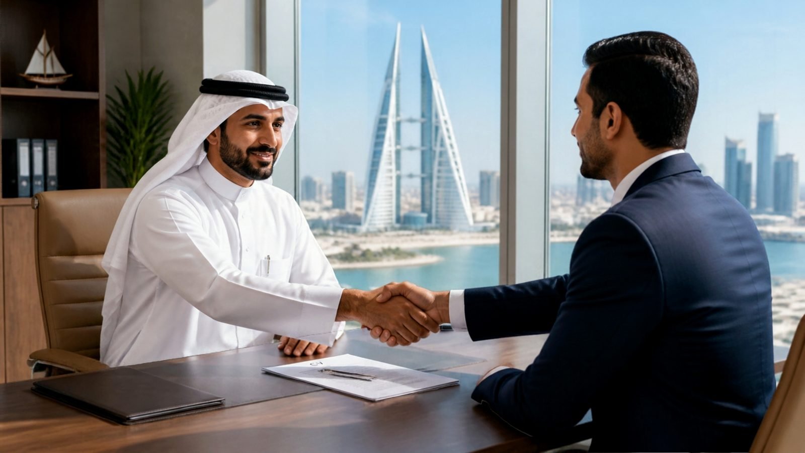 Interview in a Manama office